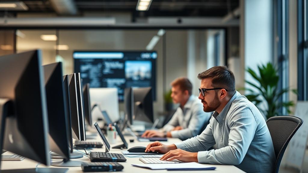 Photo of web developers in the office. Photo of web developers in the office.фото